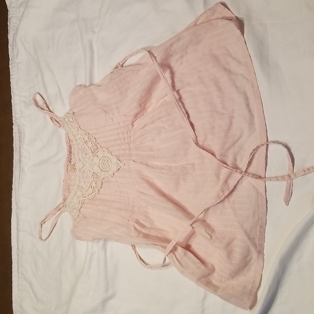 Mudd Tie-Around Pastel Pink Tank Top